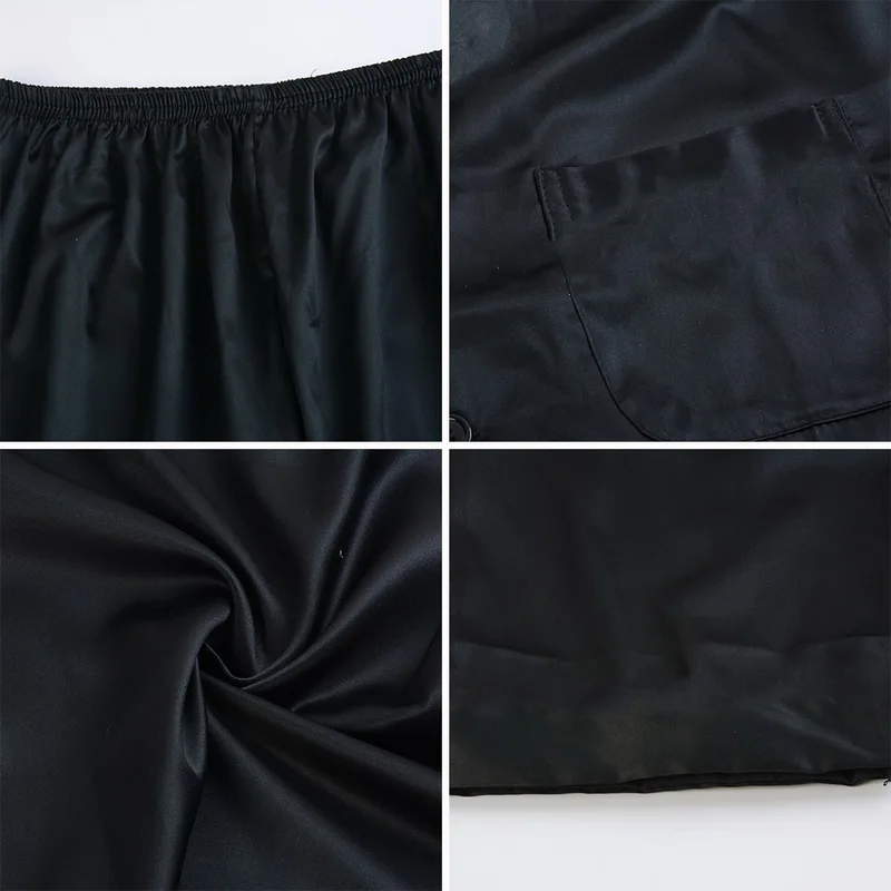NIBESSER, мужские классические одноцветные комплекты одежды для сна из искусственного шелка, рубашки и штаны, комплекты из 2 предметов, весенне-осенняя одежда для сна с длинным рукавом