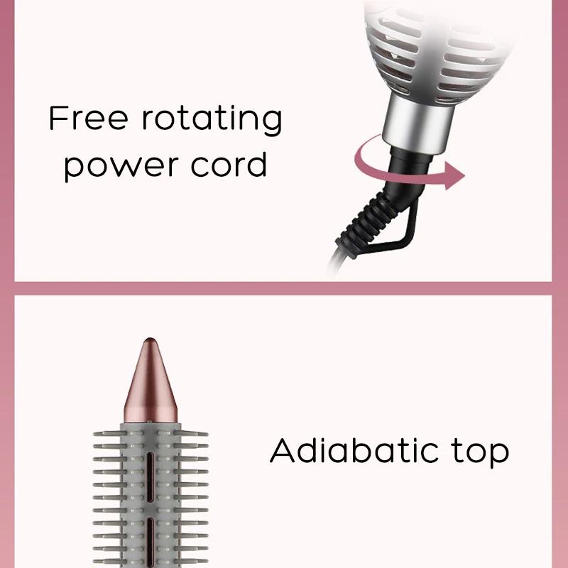Многофункциональный 3 в 1 фен вращающийся для волос щеточный валик вращающийся стайлер Расческа для укладки выпрямления щипцы для завивки инструмент для укладки