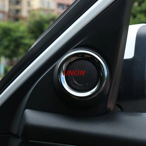 Хромированный столб внутренний стерео динамик крышка отделка кольцо для Honda Civic 10th