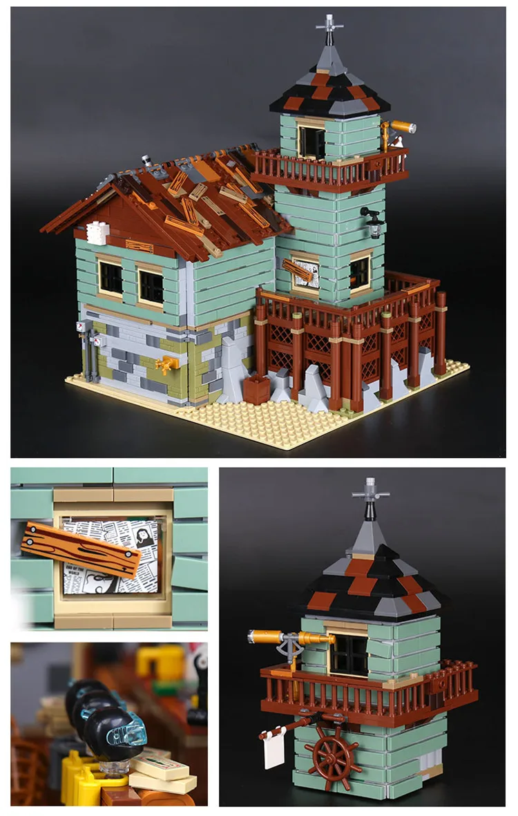 Ideas series The Old Fishing Store Model Building Blocks Toys For Children NEW