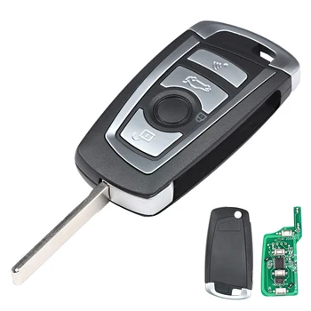 Keyforkess 315/315LP/433/868MHz PCF7946 Chip modificato pieghevole Flip Remote Key Fob per BMW CAS2 1 3 5 6 serie E93 E60 Z4 X5 X3 HU92 - KEYECU 315 315LP 433 868MHz PCF7946 Chip modificato pieghevole Flip Remote Key Fob per BMW