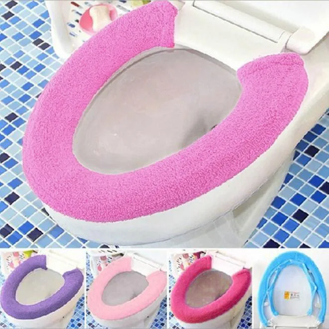 

1 piece All Type Warm Soft Toilet Cover Seat Lid Pad Bathroom Closestool Protector toilet Case Waterproof Bathroom WC Cover 0130