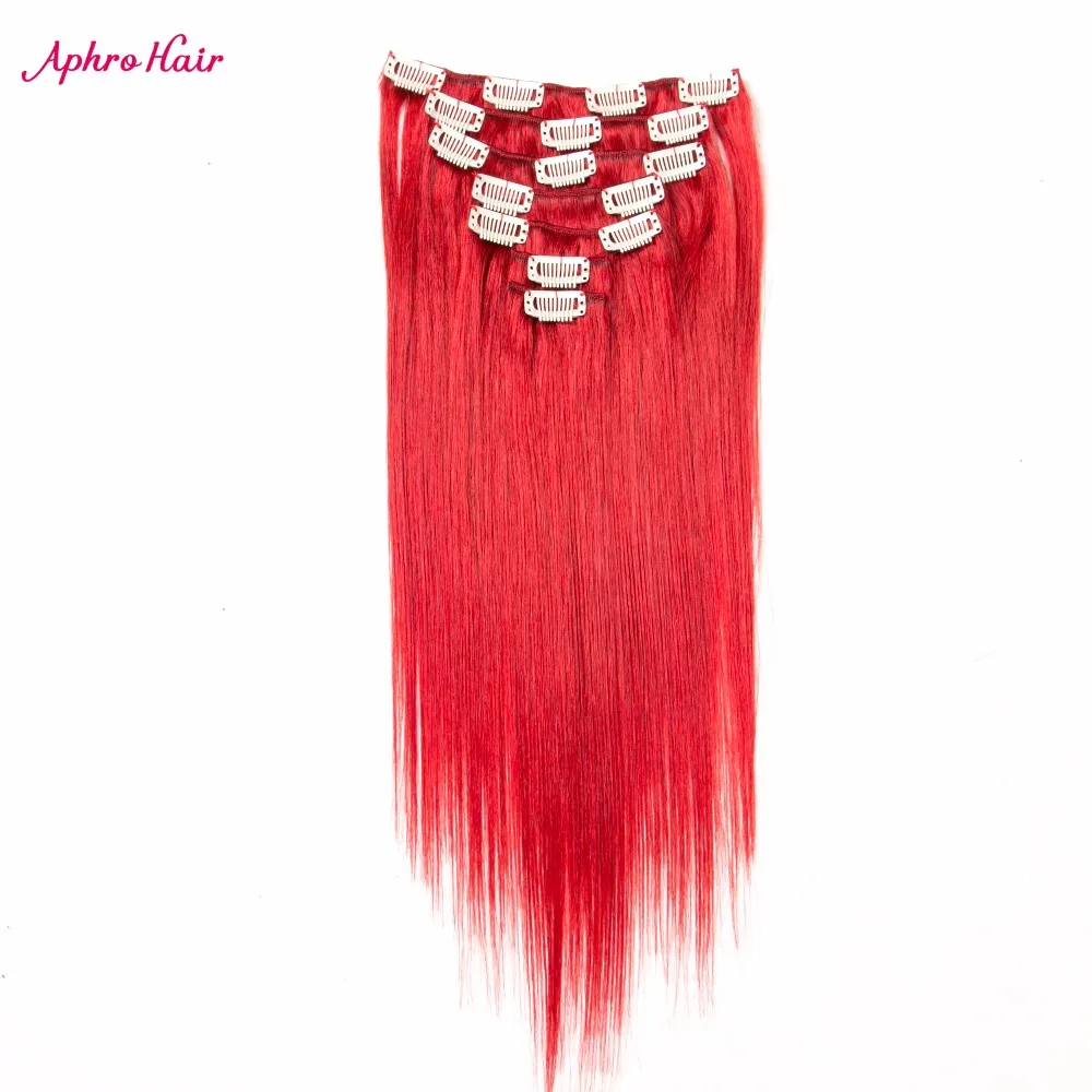 Online Get Cheap Clip Human Hair Extensions Red Aliexpresscom