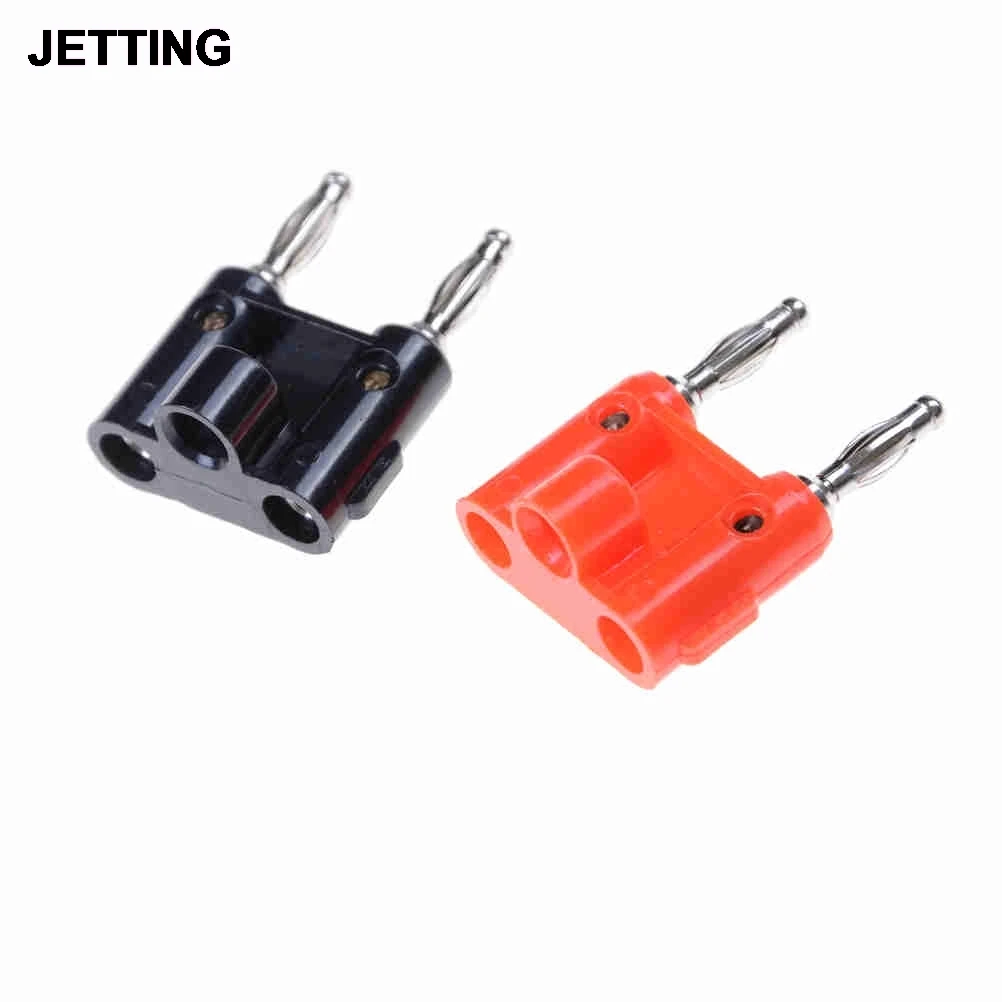 1PC 4mm Dual Nickel Banana Plug Jack Connectors Binding Post Socket Test Probes