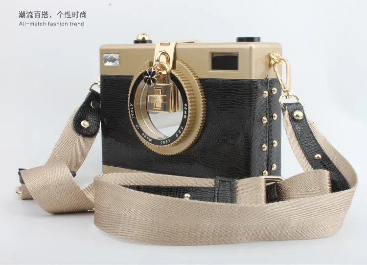 

2016 Summer New Handbag Bag Personality Camera Shape Shoulder Bag Girls' Fashion Chain Bag Female Messenger Bags