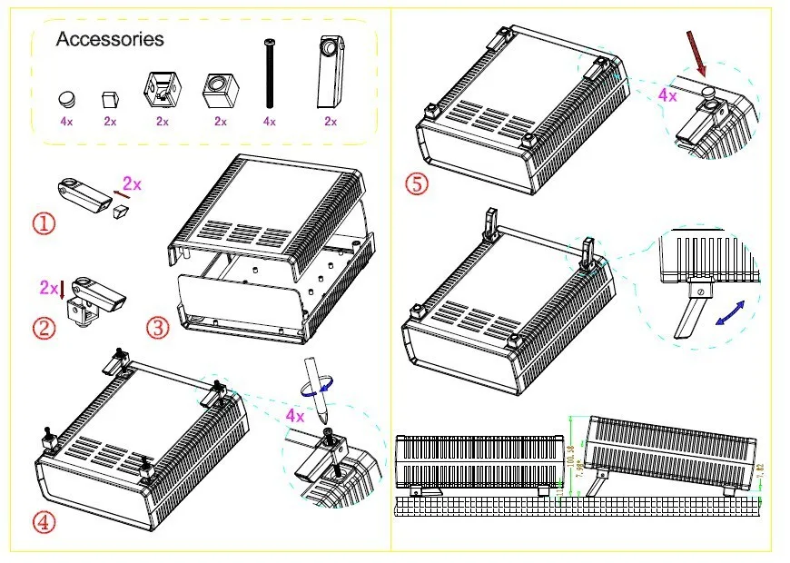 210*175*65 мм ABS пластиковый корпус для электронного проекта DIY Электроинструмент усилитель мощности провод распределительный чехол