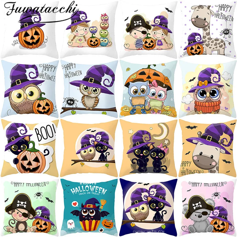 

Fuwatacchi Cartoon Print Cushion Cover Throw Pillows Home Decorative Throw Pillow Covers Sofa Pillowcase Decorativos Para Sofa