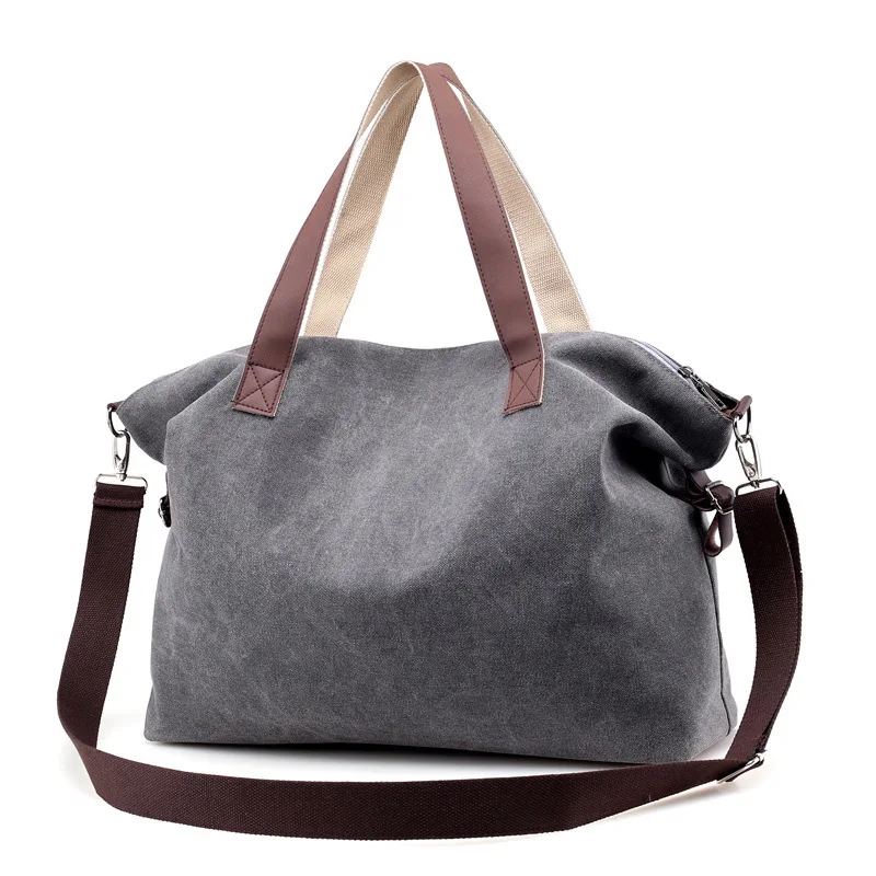 Women Canvas Handbags High Quality Female Single Shoulder Bags Crossbody Bag Vintage Solid Multi-pocket Lady Totes Bolsas SS7376 (1)