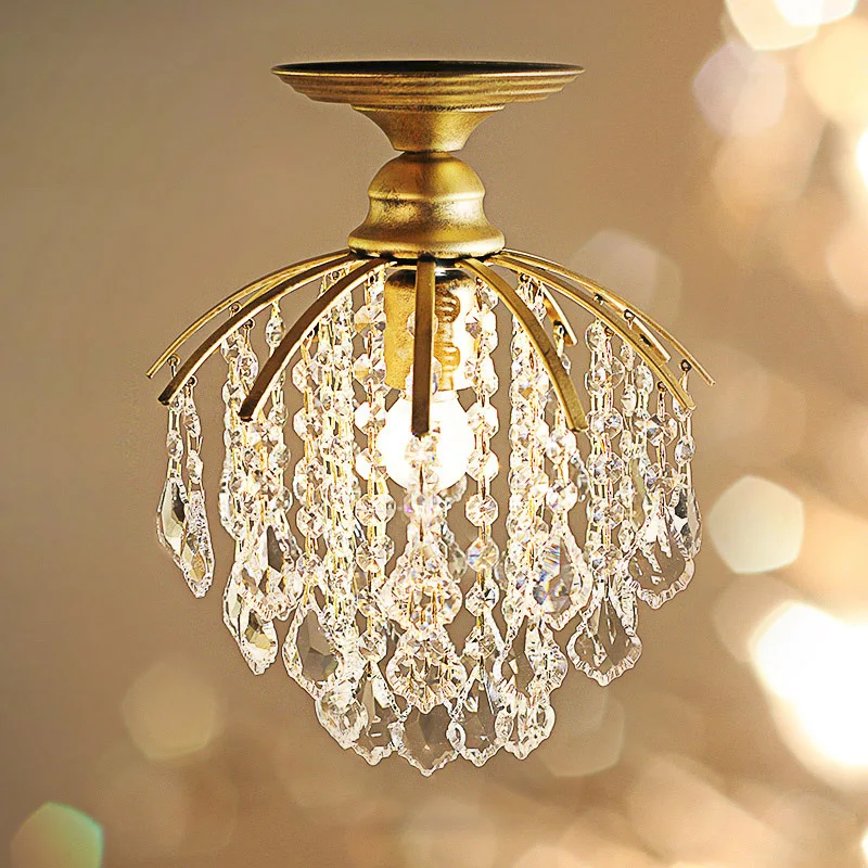  Modern crystal iron Pendant Light cage Lampshade Pendant Lamp Kitchen Hanging Light Fixture Lustre  - 32863215083