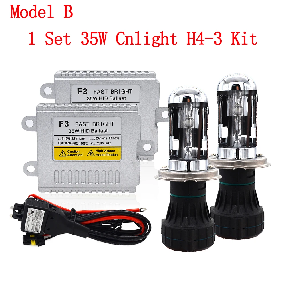 Ксеноновая лампа 35 Вт F3 быстрая и яркая HID комплект ксеноновых фар 4300 К H4 Hi/Lo 6000