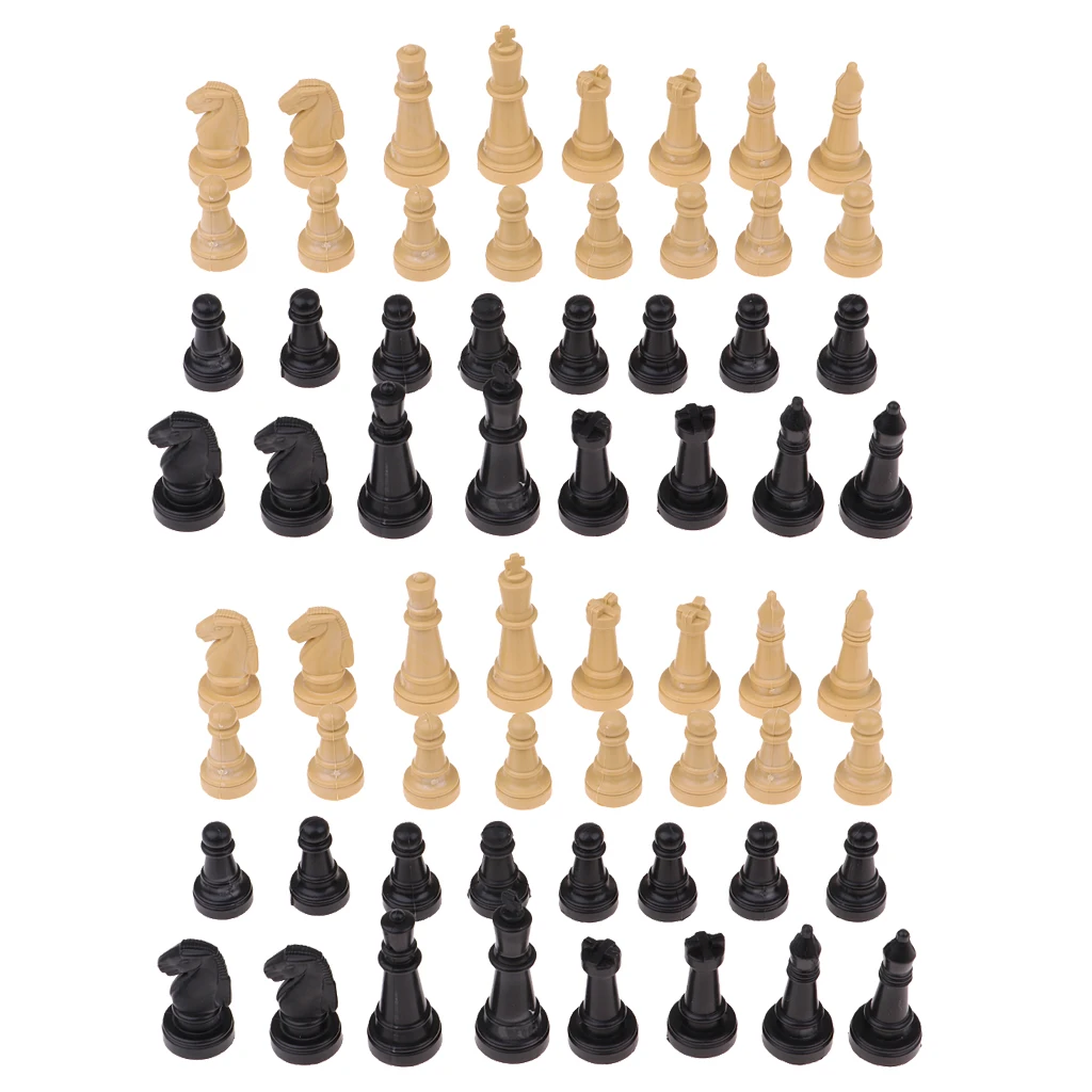 

64pcs/lot Plastic Chess Pieces Only Board Game Entertainment Games Checker Pawns Accessories