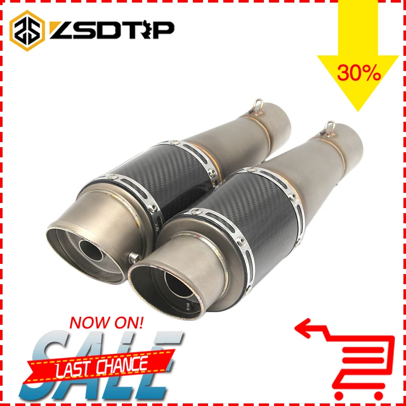 ZSDTRP Universal de la motocicleta de la bici de la suciedad escapar Scooter Akrapovic silenciador de Escape modificado Scooter para la mayoría de los grandes de la motocicleta