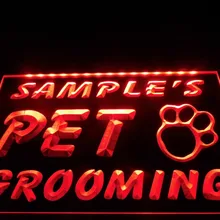 DZ047-для персонализированного названия домашних животных уход лапа распечатка для бара пиво светодиодный неоновый свет знак