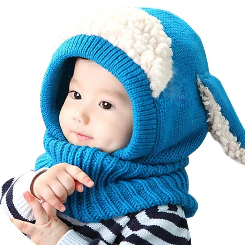 Теплые зимние детские шапочки вязанная шапка-ушанка и шарф, комплект из 2 предметов, Повседневные детские теплые шапочки-шапочки, теплые шапки, детские шапки для девочек и мальчиков - Цвет: 13