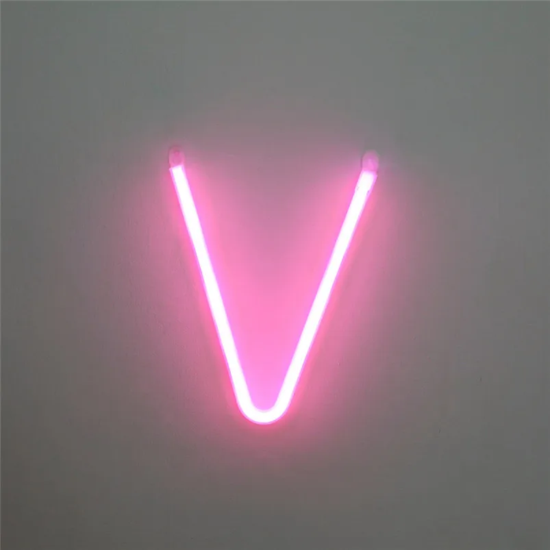 LED Letter Night Lights Plastic Light Up Letters Standing Hanging Warm Pink Light Home Decor Luces Led Decoracion 40JUL2245