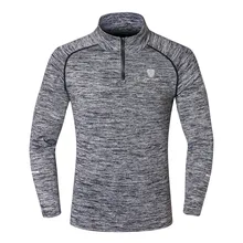 Novo esporte correndo camisa outono inverno fitness baskball treinamento de manga longa camisa esporte masculino outerdoor ginásio esporte superior sem costura