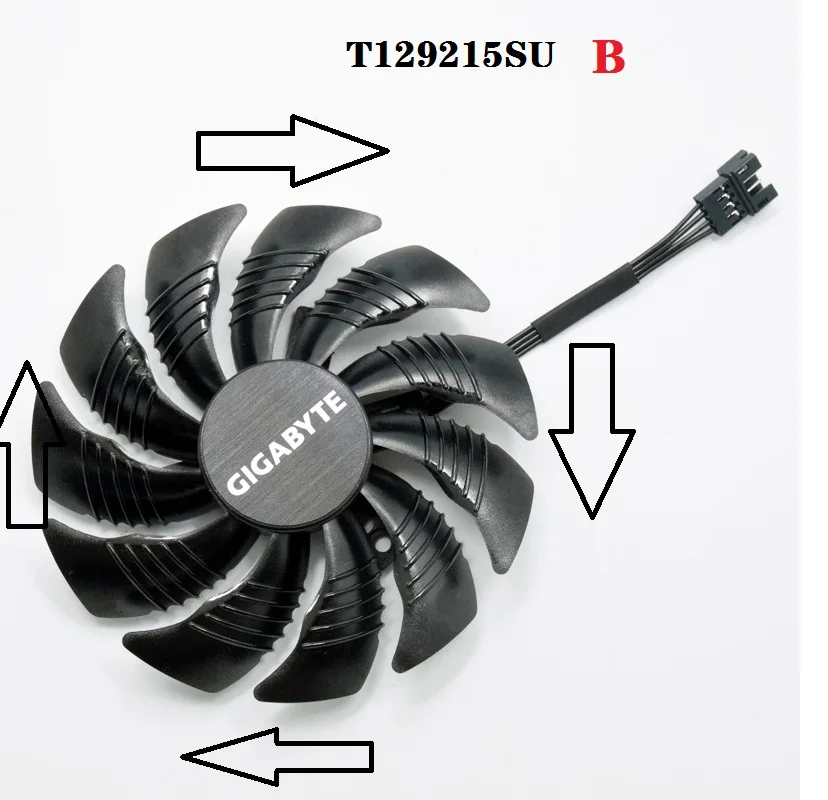 88MM T129215SU 4Pin Cooling Fan For Gigabyte GTX 1050 1060 1070 960 RX 470 480 570 580 Graphics Card Cooler Fan