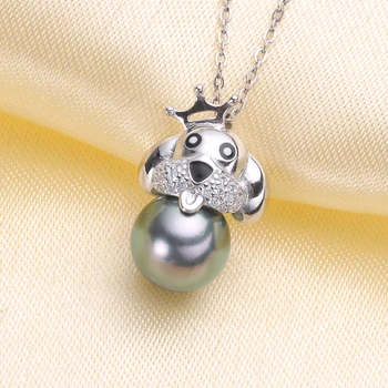 

NEW 925 Sterling Silver Christmas Party Pearl Pendant Mounts Pendant Setting Findings Jewelry Parts Fittings Women Accessories