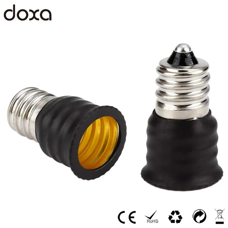 

DOXA Led Lamp Bulb Base Converter E12 Male to E14 Female Lamp Socket Holders Extend Adapter Conversion For LED Bulb Light