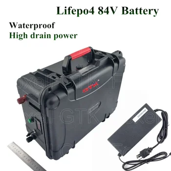 

LiFePo4 84v 20Ah LFP battery pack 30A BMS lifepo 26S 3.2v 18Ah for inverter energy EV power supply motor ebike 2500W +5A charger