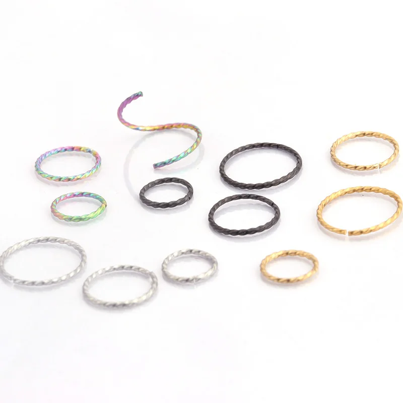 Sellsets 4 шт. витое кольцо для пирсинга орбитальная ладья Snug Daith раковины Lobe Tragus Helix серьги, Надеваемые На ушной хрящ Перегородка носа губы кольцо