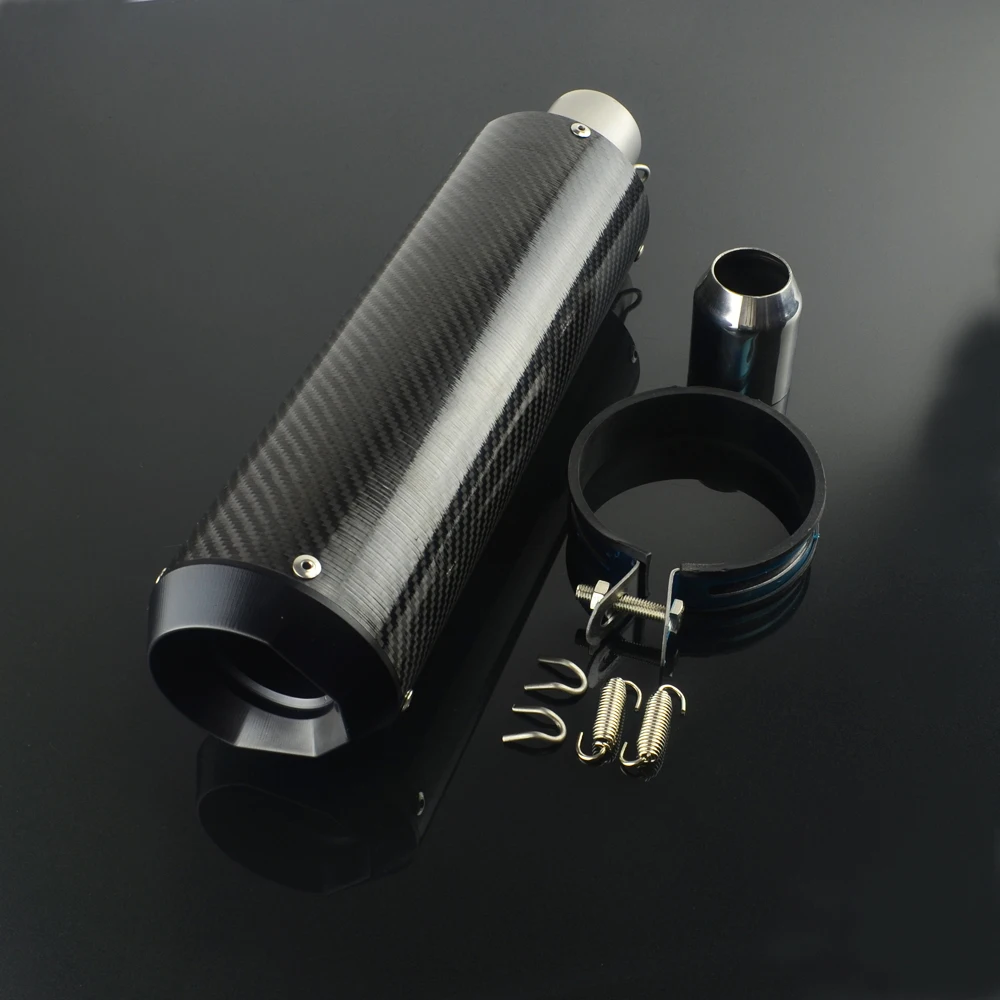 Motorcycle 38MM 51MM Muffler Aluminum Carbon Fiber Exhaust Silp On Pipe