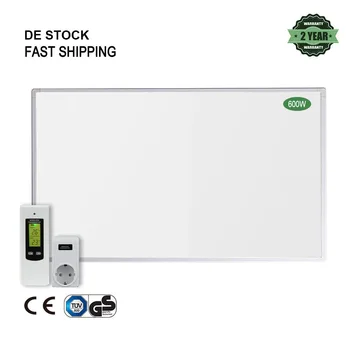 

Infrared Panel Heater 600W Thermostat Control Wall Mounted Slimline Radiator