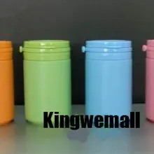 300 шт./лот, емкость 80 мл, пластиковая PE бутылка с откидной крышкой для крышки, сахарная пудра, медицинские конфеты, упаковка для пищевых продуктов