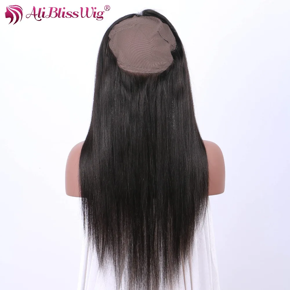Stitched Cap 360 Lace Frontal Straight Hair Natural Hairline Virgin Hair Pre Plucked 360 Lace Frontal Closure With Baby Hair  (2)