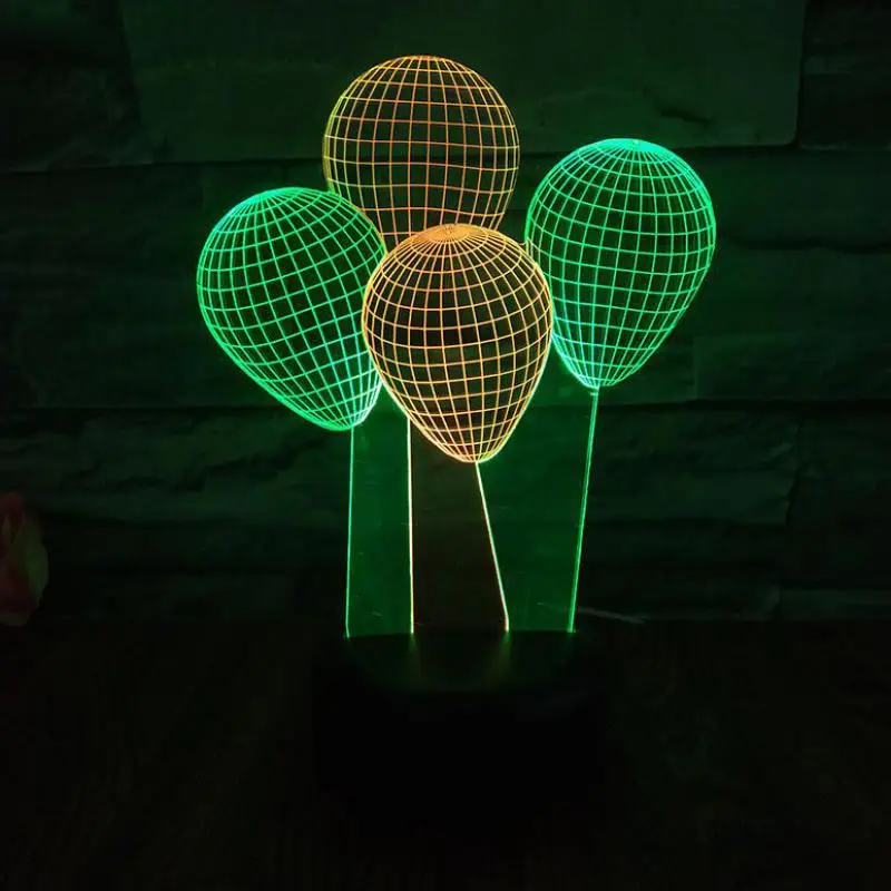 Воздушный шар 3d ночник креативный красочный сенсорный зарядный светодиодный визуальный свет вечерние украшения подарок на день рождения подарок лампа