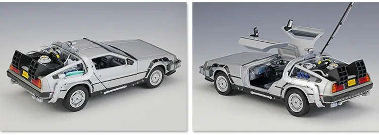 Welly 1:24 liga clássico diecast carro delorean