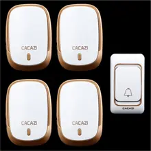 Беспроводной Дверной Звонок 1 передатчика+ 4 приемник главная 200 М пульт дистанционного управления цифровой ПЕРЕМЕННОГО ТОКА 110-220 В Беспроводной doorchime с 36 Куранты