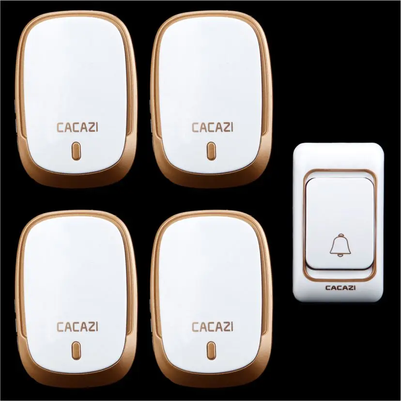 

Wireless DoorBell 1 transmitter+4 receiver home 200M remote control digital AC 110-220V Wireless doorchime with 36 Chimes