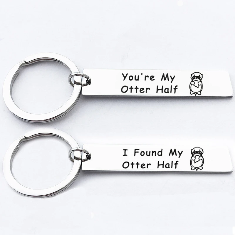 Парный брелок Lovers I Find/You'm My Otter Half Key Ring Для парня девушки брелок подарки ювелирные изделия