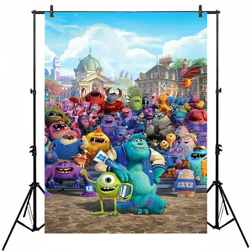 Photography Backdrops Cartoon Monsters University School Photo