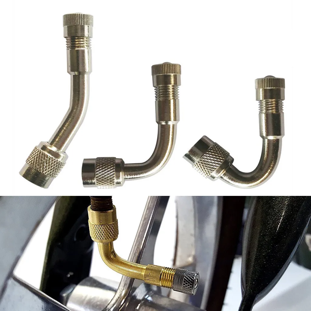 

Angled Wheel Tire Tyre Valve Stem Extension Adapter Car Motorcycle 6 style metal dust cap strong long lasting Multipurpose 8Z