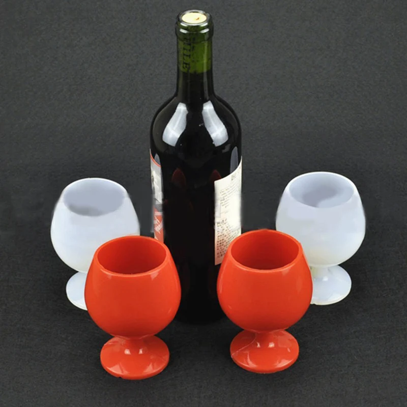 

Silicone Wine Glasses-Outdoor Rubber Wine Cups 100% Safety Folding Shatterproof Party Cups for Travel Camping Pool Picnic