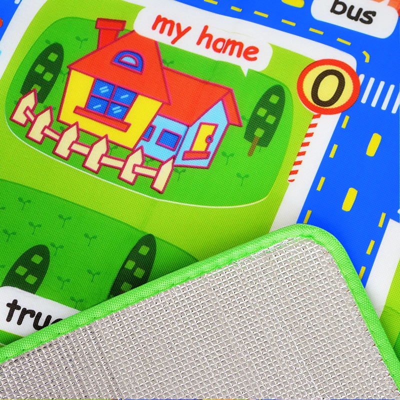 4 sizes0.5 cm Thick Town City Blanket Traffic Baby Crawling mat EVA Foam Climbing Pad Green Road Child Play Mat Carpet for Baby 