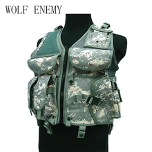 Тактический жилет сетки Камуфляж полиции CS нейлон Перемычка носитель жилет Airsoft Пейнтбол Военная Униформа Охота Защитный Боевая Шестерни