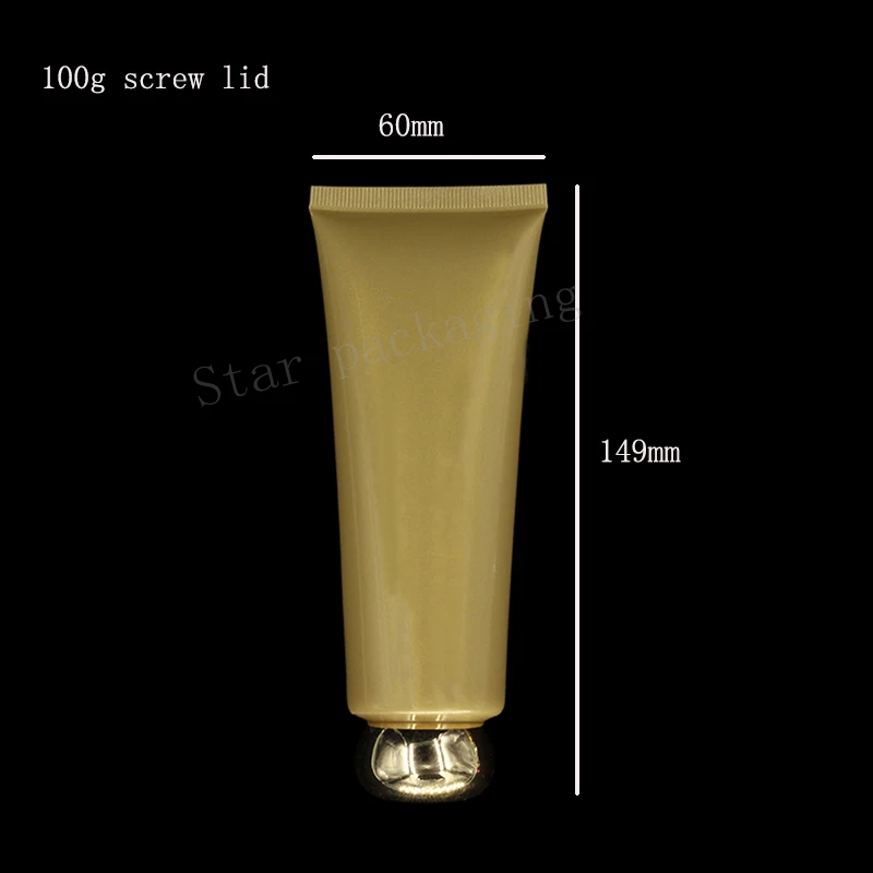 wholesale and retail 100g golden soft tube 20pcs/lot DIY plastic empty