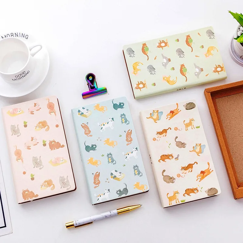 

"Cats Holiday" Faux Leather Monthly Daily Planner Agenda To Do List Cute Diary Notebook