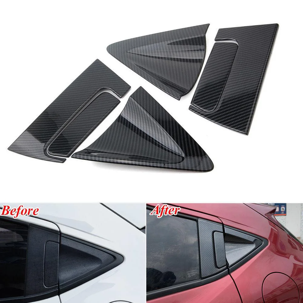 

Carbon Cover Fiber For 14-17 Honda Vezel HR-V HRV Set ABS Trim Exterior Decor Accessories Black