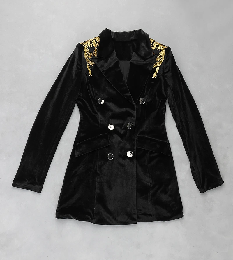 New Arrival Women Fashion Blazers Sexy Double Breasted Coat Outwear Full Sleeve Winter Women Blazers