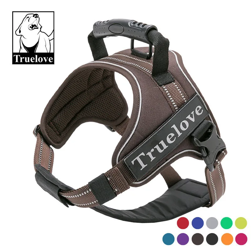 

Truelove Large No Pull Dog Harness 3M Reflective Collar And Harnesses Service Dog Belt German Shepherd Pit Bull Pet Shop