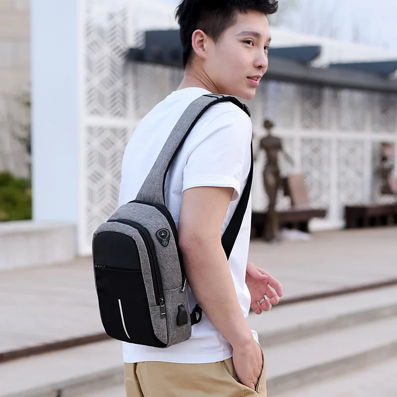 Fanto 2018 usb зарядка мужские сумки через плечо женские нагрудные сумки противоугонные сумки на плечо повседневные дорожный кошелек