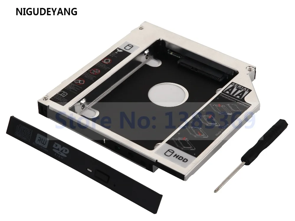 

NIGUDEYANG 2nd SATA HDD SSD Hard Drive Caddy Adapter for HP Pavilion DV6 DV7 Series dv6-6c01em dv7-6152er dv6-2177la dv6-1220ec