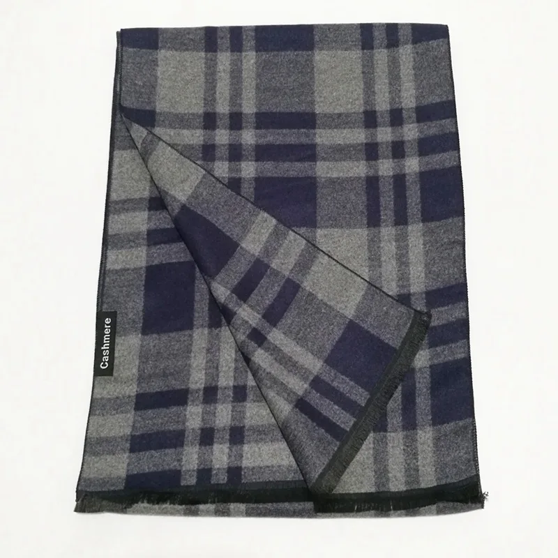 Видимые оси Осень зима мужской классический шотландский узор шерсть кашемировые шали шарфы - Цвет: C6