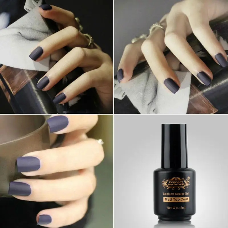 Buy Perfect Summer Matte Matt Clear Top Coat Nail Art UV Gel Polish 1pcs LED UV