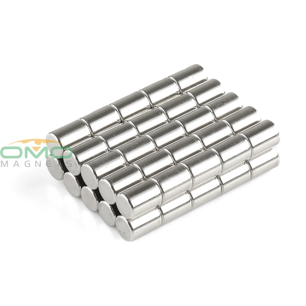 OMO Magnetics 50 шт. N35 диаметр 6 мм x 8 толстый диск редкоземельные неодимовые магниты