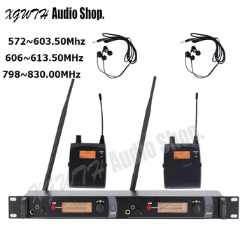 شراءUHF اللاسلكية في نظام مراقبة الأذن المهنية مرحلة الأداء في الأذن نظام الرصد 2 جهاز ريسيفر استقبال وإرسال سماعة